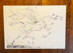 Rar Lithographie Rik Poot Pégase 1980 cheval vintage dessin, Enlèvement ou Envoi