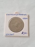 Rhodesia 25 cents 1964 geres NS, Timbres & Monnaies, Monnaies | Afrique, Enlèvement ou Envoi