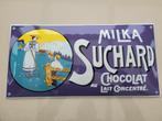 plaque émaillée Milka suchard 50 cm x 25 cm bombée, Verzamelen, Merken en Reclamevoorwerpen, Nieuw, Ophalen of Verzenden