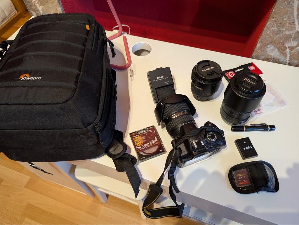 Nikon D3200 met vele accessoires, Audio, Tv en Foto, Videocamera's Digitaal, Ophalen of Verzenden