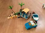 Playmobil strandbar en auto met boot, Complete set, Zo goed als nieuw, Ophalen