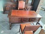 Engelse Bureau compleet met kast en twee lederen stoelen, Ophalen