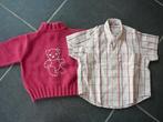 Les bébes de Buissonniere rood gilet + bijpassend hemdje, Kinderen en Baby's, Babykleding | Maat 62, Ophalen of Verzenden, Jongetje