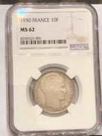Munt zilver Frankrijk 10 FR Republique 1930  MS 62 !!, Ophalen of Verzenden, Frankrijk, Losse munt, Zilver