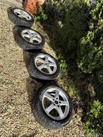 4 jantes aluminium avec pneus hiver - VW, Ophalen, Gebruikt, 16 inch, Banden en Velgen