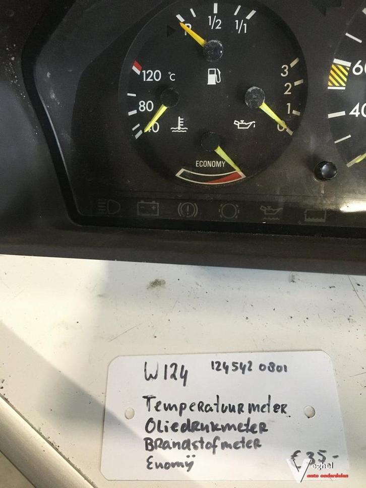 Mercedes W124 Temperatuur / oliedruk / brandstof / economyme, Auto-onderdelen, Dashboard en Schakelaars, Gebruikt, Ophalen of Verzenden