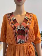 Luchtige zomerjurk met prachtige geborduurde hals (maat S/M), Kleding | Dames, Jurken, Maat 38/40 (M), Yas, Oranje, Ophalen of Verzenden