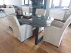 Table de salle à manger avec plateau en céramique, Maison & Meubles, Tables | Tables à manger, Comme neuf, Modern, 50 à 100 cm