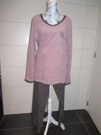 Warme Pyjama dames - Queentex - gedragen - gestreept - XL, Queentex, Ophalen of Verzenden, Gedragen, Maat 46/48 (XL) of groter