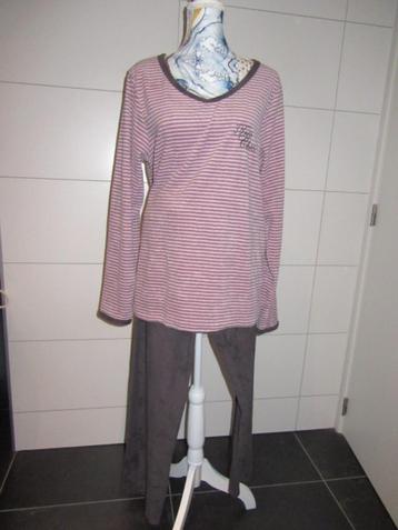 Warme Pyjama dames - Queentex - gedragen - gestreept - XL beschikbaar voor biedingen
