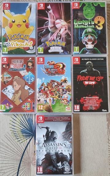 Jeux-vidéo (Switch, WII, PS4, DS/3DS) beschikbaar voor biedingen