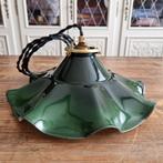 Vintage Franse geëmailleerde hanglamp., Antiek en Kunst, Ophalen of Verzenden