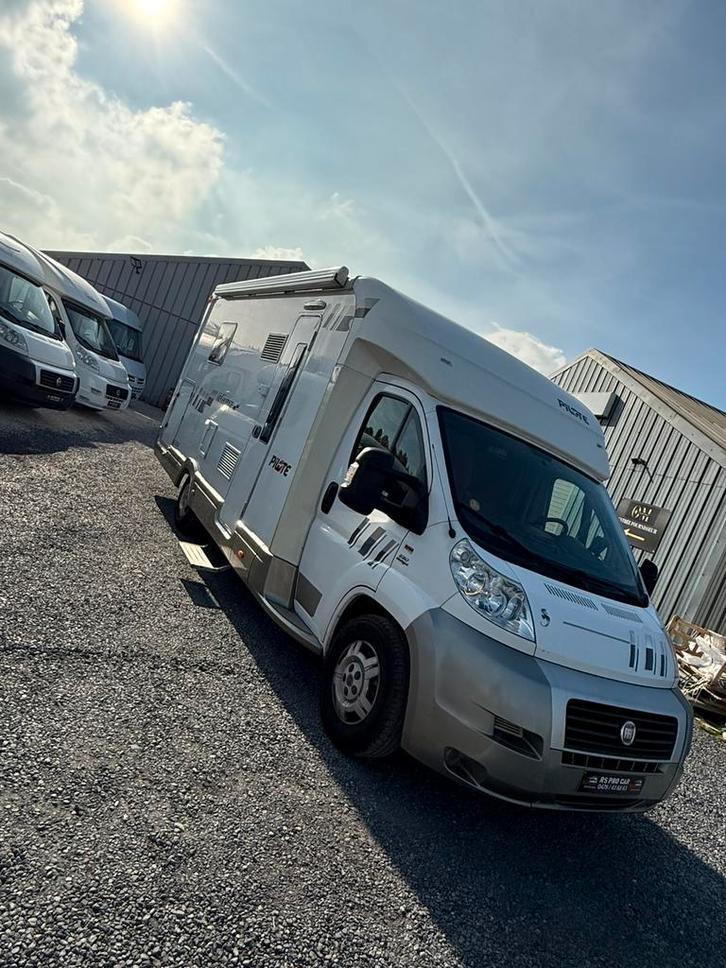 Camping car Fiat Pilote Lit centrale Garantie 12 Mois, Caravans en Kamperen, Mobilhomes, Bedrijf, tot en met 4, Half-integraal