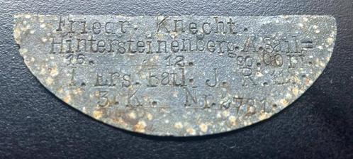 WWI Duitse ID tag = Erkennungsmarke, Verzamelen, Militaria | Algemeen, Landmacht, Hulzen of Bodemvondsten, Verzenden
