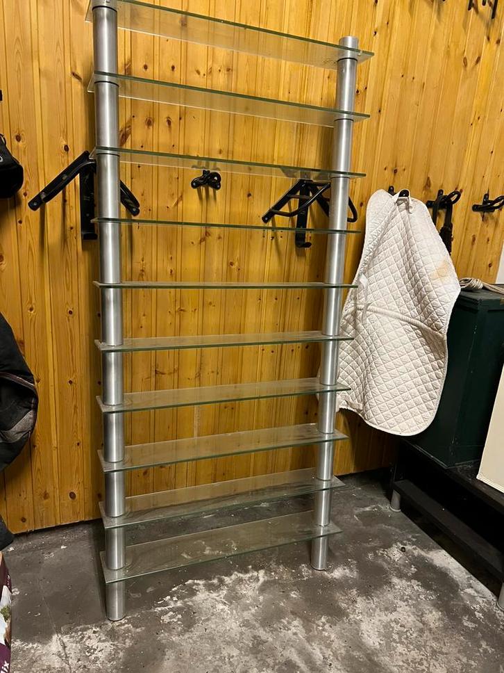 Glazen wandmeubel met tv meubel, Huis en Inrichting, Kasten | Overige, Zo goed als nieuw, Ophalen