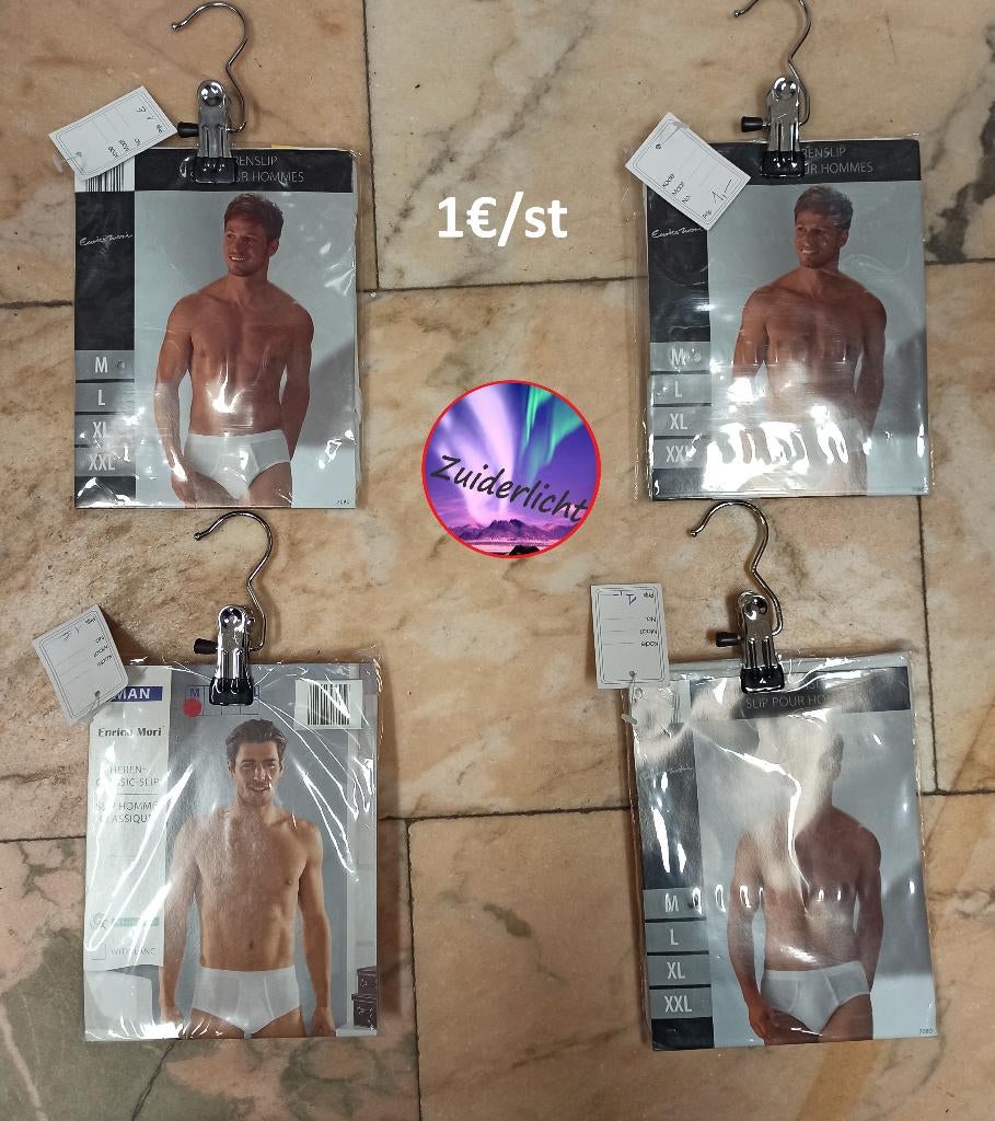 Herenondergoed, Ophalen, Wit, Slip