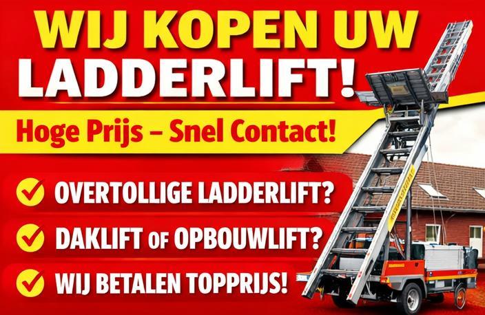 TE KOOP GEVRAAGD: Ladderlift / Opbouwlift – Direct betaald, Bricolage & Construction, Monte-charges, Comme neuf, Ascenseur de chantier