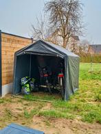 garagetent - gegalvaniseerd staal - PE-zeil, Tuin en Terras, Ophalen, Zo goed als nieuw, Kunststof, Fietsenberging