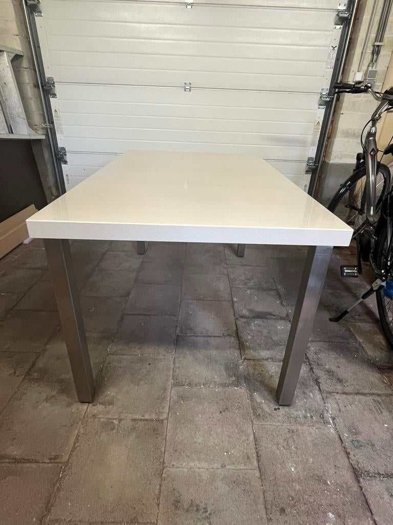 Inox/ composieten tafel., Ophalen, Zo goed als nieuw