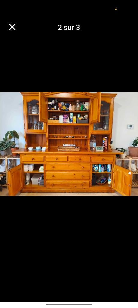 Vaisselier, Maison & Meubles, Armoires | Buffets, Comme neuf, Avec tiroir(s), Avec porte(s), Chêne, Teck, Enlèvement