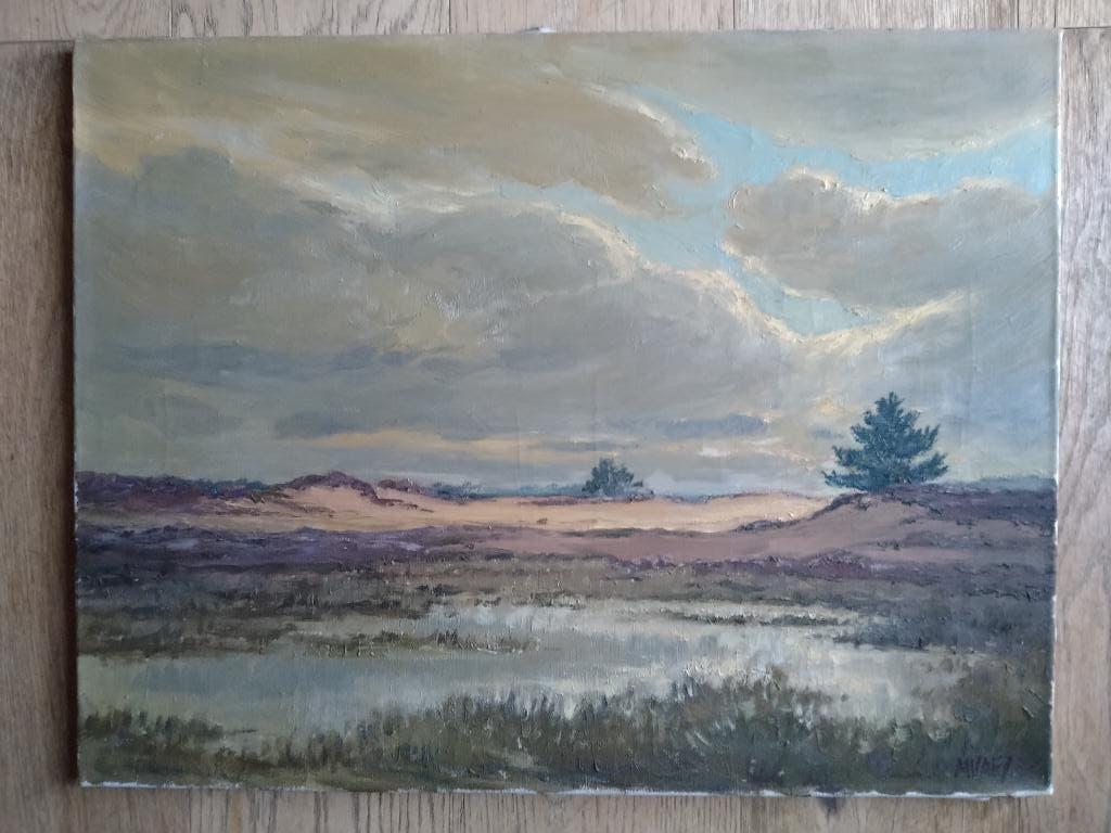 schilderij maria maes, Antiek en Kunst, Kunst | Schilderijen | Klassiek, Ophalen of Verzenden