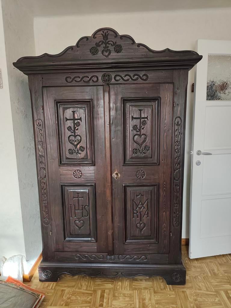 Voglauer kleerkast en dekenkist, Antiquités & Art, Enlèvement