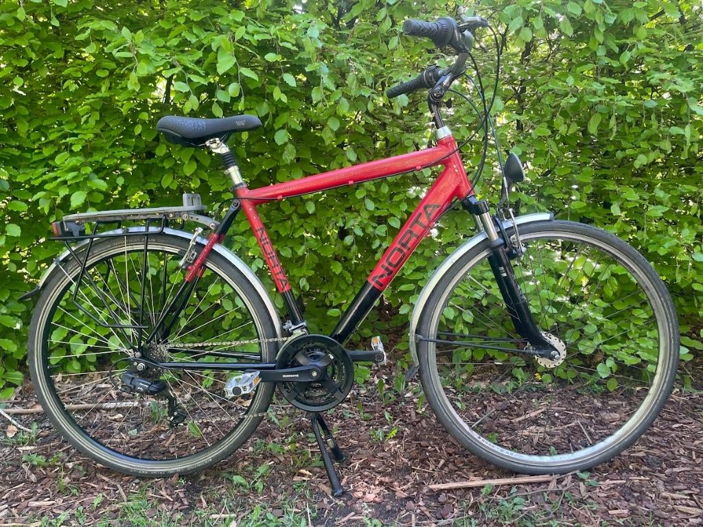 Norta herenfiets, Fietsen en Brommers, Gebruikt, Velgrem, Versnellingen, 53 tot 57 cm