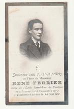 Décès René FERRIER Tournai 1900 - 1917 (photo), Verzamelen, Bidprentjes en Rouwkaarten, Verzenden, Bidprentje