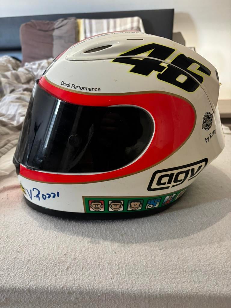 Helm Valentino Rossi Mugello 2002 “Graziano Tribute”, Motoren, Kleding | Motorhelmen, Ophalen, M, AGV