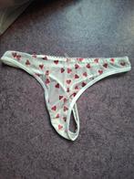 Witte string met hartjes, Ophalen of Verzenden