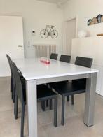 Eetkamerstoelen, Huis en Inrichting, Stoelen, Ophalen, Zwart, Leer, Zo goed als nieuw