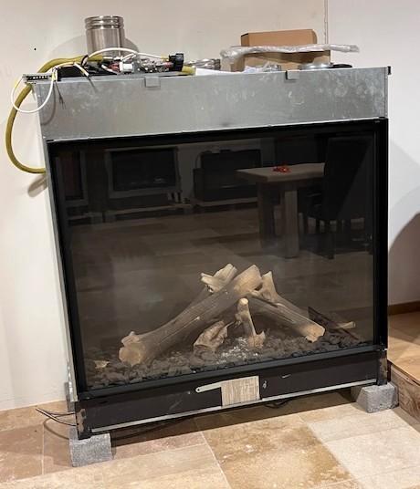 Gashaard met gesloten verbrandingssysteem., Huis en Inrichting, Haarden, Gebruikt, Gashaard, Ophalen