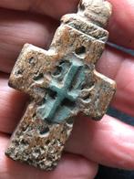 Byzantijns orthodox KRUIS hanger van BOT Pasen! bodemvondst, Antiek en Kunst, Antiek | Religieuze voorwerpen, Ophalen of Verzenden
