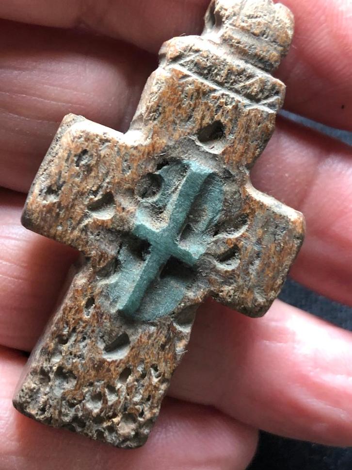 Byzantijns orthodox KRUIS hanger van BOT Pasen! bodemvondst, Antiek en Kunst, Antiek | Religieuze voorwerpen, Ophalen of Verzenden