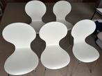 Lot de 5 chaises blanches empilables, Enlèvement, Utilisé