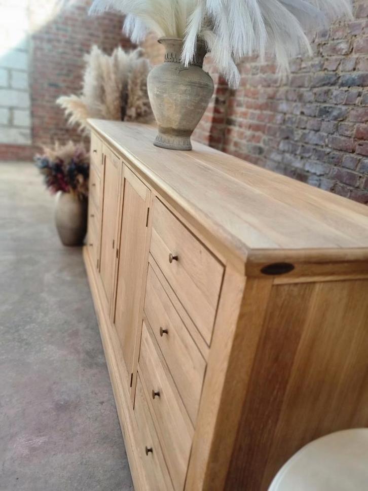 Eiken dressoir GRATIS LEVERING, Huis en Inrichting, Kasten | Dressoirs, Zo goed als nieuw, 200 cm of meer, 25 tot 50 cm, Met lade(s)