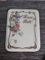 Prachtig vintage frans emaille bord / plaat art nouveaustijl, Enlèvement ou Envoi