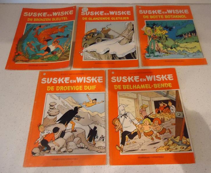 LOTvan 5 "Suske en Wiske" Albums in Eerste Druk  Goede Staat, Boeken, Stripverhalen, Gelezen, Meerdere stripboeken, Ophalen of Verzenden
