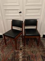 VINTAGE STOELEN 2 STUKS KERSELAAR FAUX LEER ZGSTAAT!, Antiek en Kunst, Ophalen