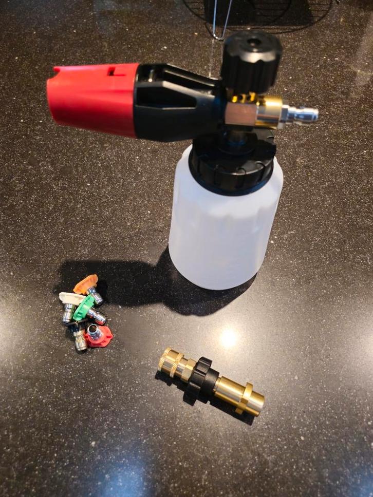 Nouveau canon à mousse avec connecteur Karcher et buses, Jardin & Terrasse, Nettoyeurs haute pression, Enlèvement ou Envoi