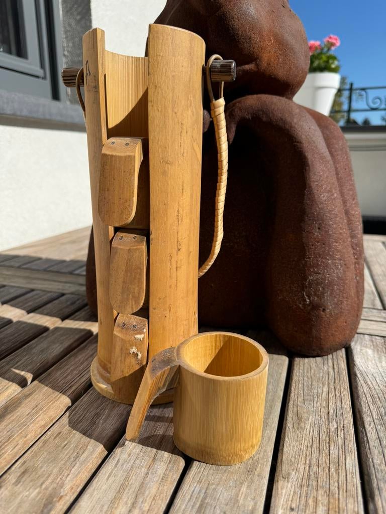 Bamboetassen., Ophalen of Verzenden, Zo goed als nieuw