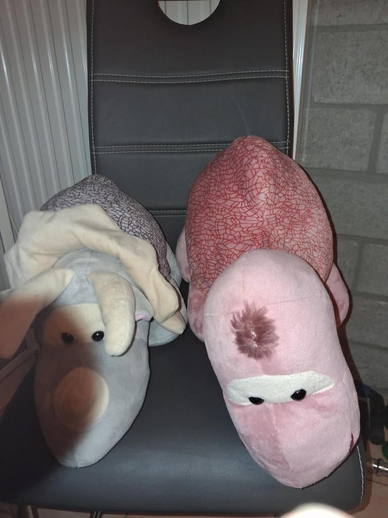 2 grote dino knuffels / dinosaurussen, Ophalen of Verzenden, Zo goed als nieuw, Middelgroot (20 tot 80 cm), Wasbaar