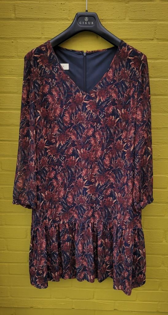 Mooi kleed merk Gigue, 44...als nieuw, Ophalen of Verzenden, Maat 42/44 (L), Beige