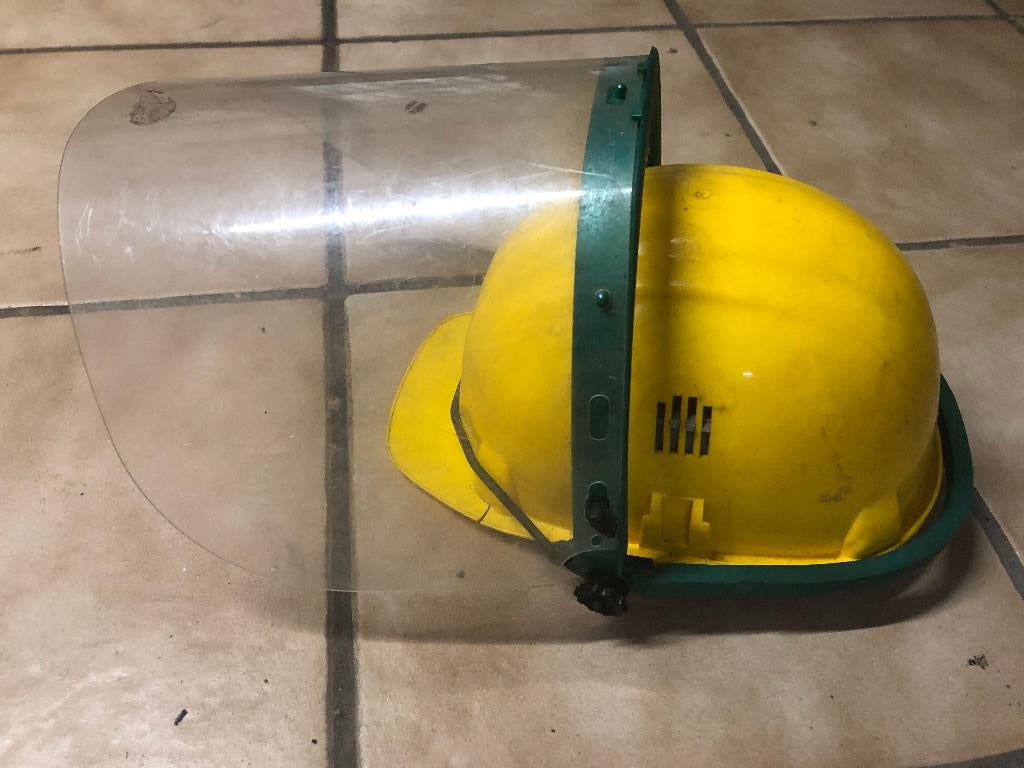 Veiligheidshelm met vizier 5€, Bricolage & Construction, Casques de sécurité, Enlèvement, Avec visière