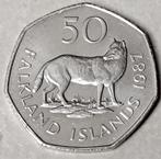 munt Falkland Islands 50 pence 1987, Timbres & Monnaies, Monnaies | Océanie, Enlèvement ou Envoi