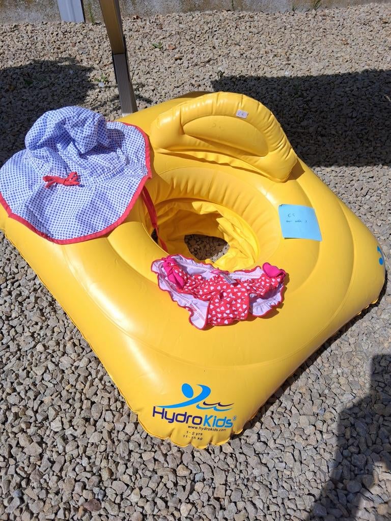 Zwemband baby, ev met zonnehoed en zwembroeken meisje, Ophalen, Gebruikt