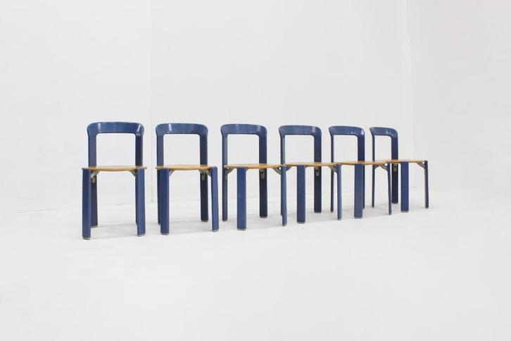 Vintage Bruno Rey dining chairs model 3300 set of 6, Antiek en Kunst, Antiek | Meubels | Stoelen en Sofa's, Ophalen of Verzenden