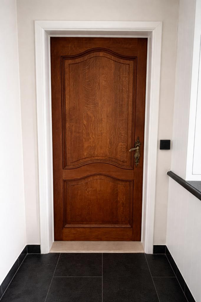 Portes intérieures en chêne massif avec encadrement, Bricolage & Construction, Enlèvement, Utilisé