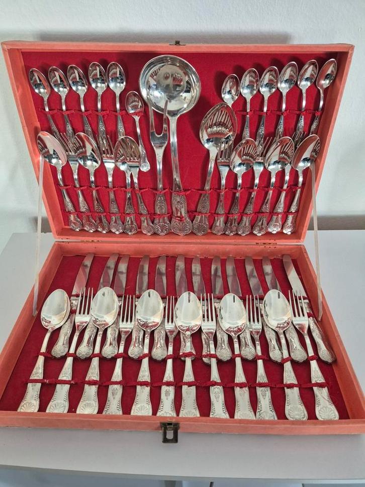 Service de couverts ancien – 51 pièces Achille Princet, Antiquités & Art, Antiquités | Couverts, Enlèvement ou Envoi