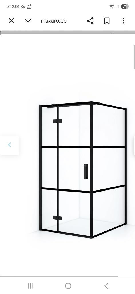 Douche cabine zwart nieuw nog in de verpakking, Neuf, 50 à 100 cm, 75 cm ou plus, Autres types